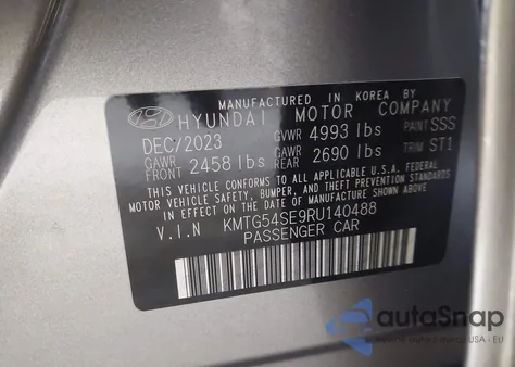 2024 Genesis G70 3.3T Awd Sport Advanced из США, поврежденный, VIN KMTG54SE9RU140488